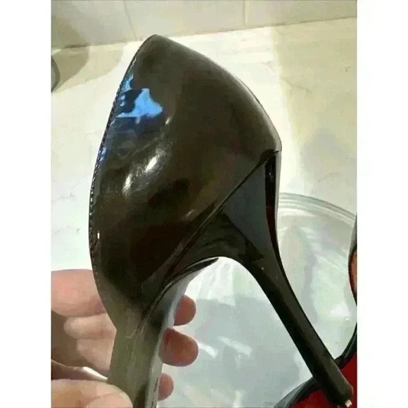 ST. JOHN COUTURE d'Orsay Brown Patent Leather Tweed Pumps/Heels 9 Made in Italy - Picture 8 of 16